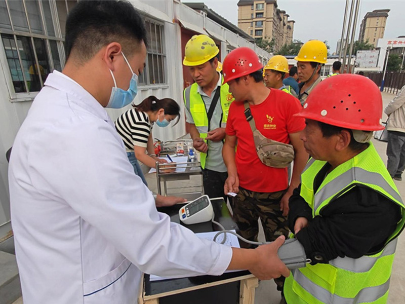 Health examination for frontline constructors entering the construction site